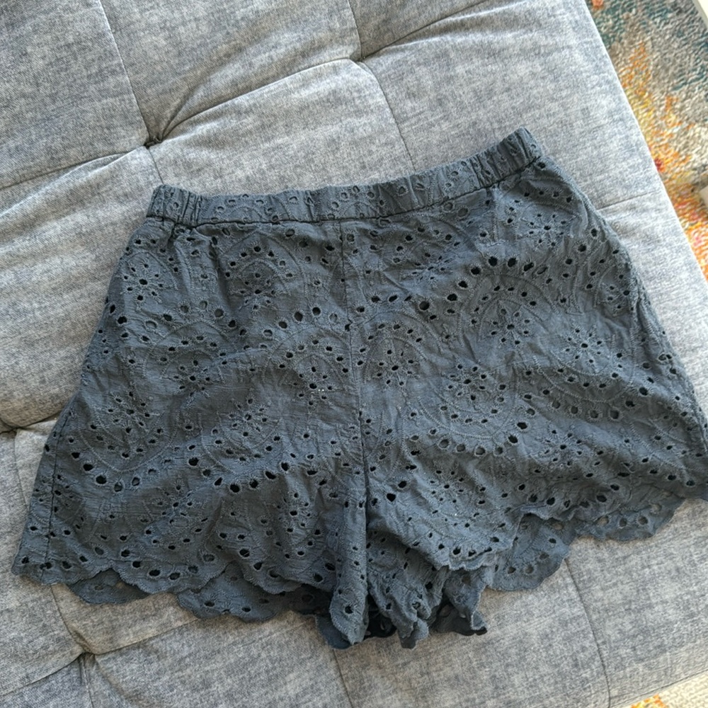 Black lace shorts
